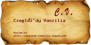 Czeglédy Vaszilia névjegykártya
